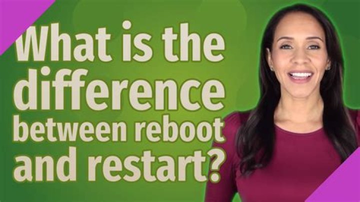 What is the main difference between reboot and restart of a machine