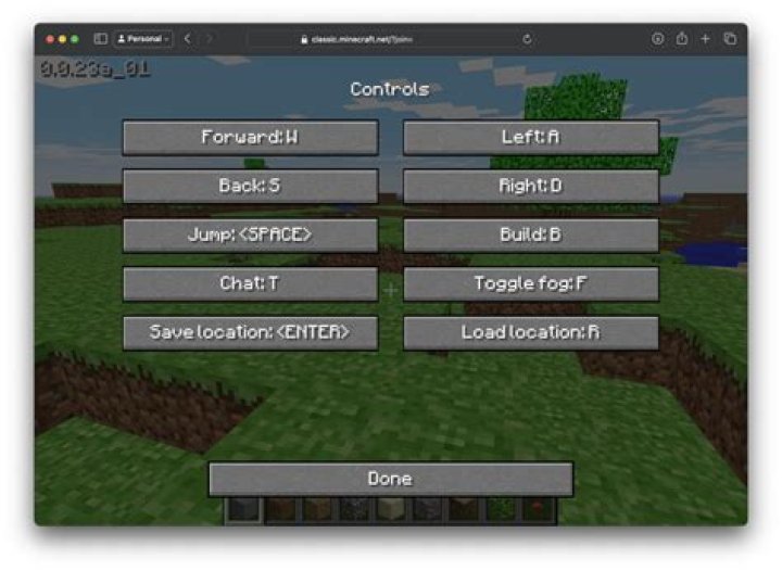 What is the objective in Minecraft Classic?