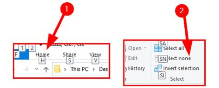 What is the Windows shortcut key for unselecting all files?