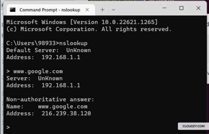 What might explain this nslookup error from Windows 10 using pihole for local DNS?