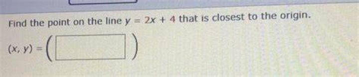 What point on the line $y=2x+4$ is closest to the origin?