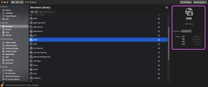 What ports do I have to open for SMB sharing?