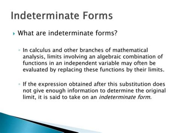 What really is an indeterminate form?