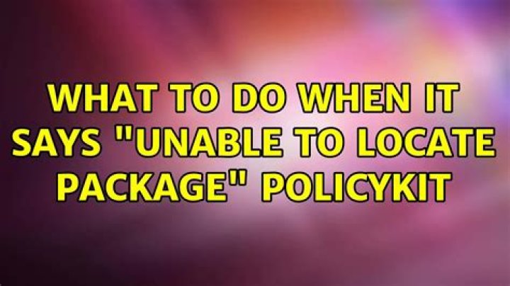 What to do when it says 