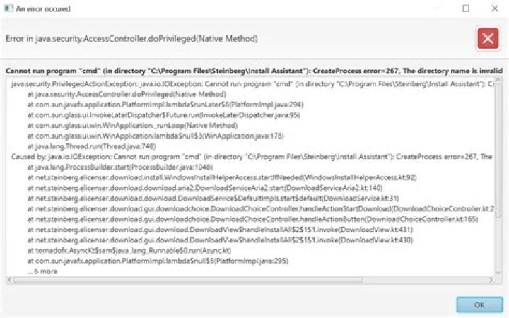 When clicking on Programme