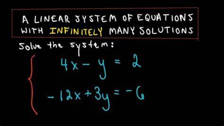 When does a linear equation have infinitely many solutions?