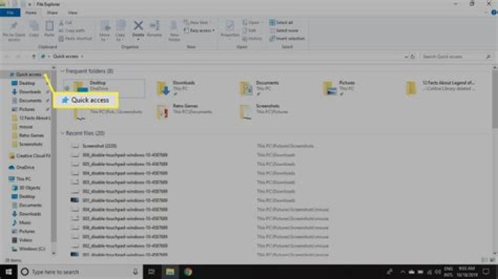 Where are the Win 10 Quick Access settings stored?