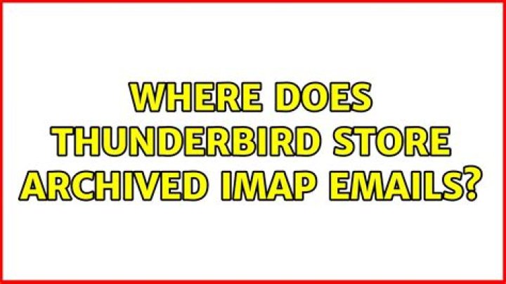 Where does Thunderbird store archived IMAP emails?