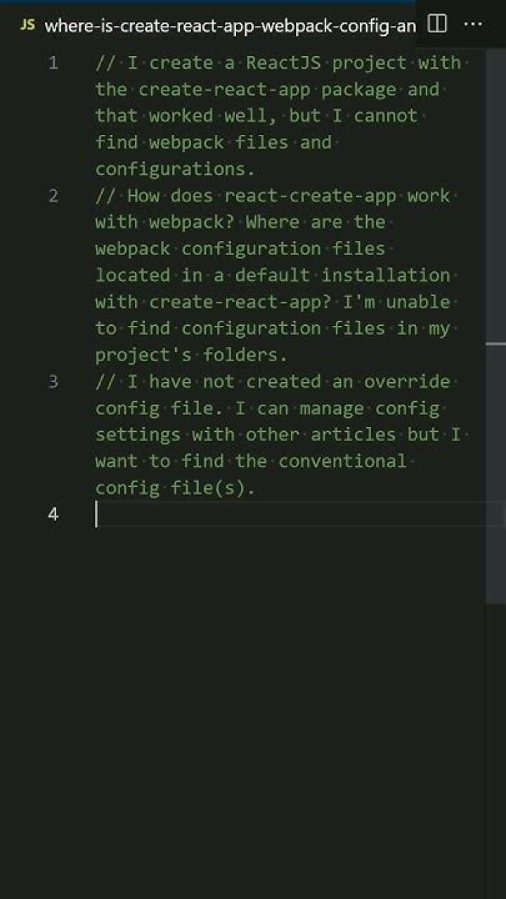 where is create-react-app webpack config and files?