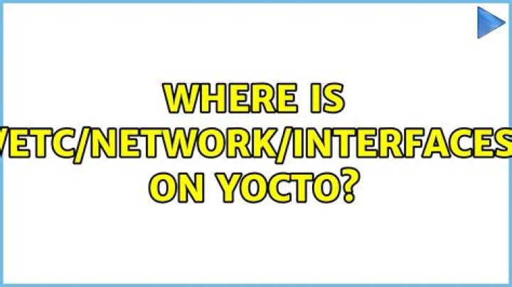 Where is /etc/network/interfaces on Yocto?