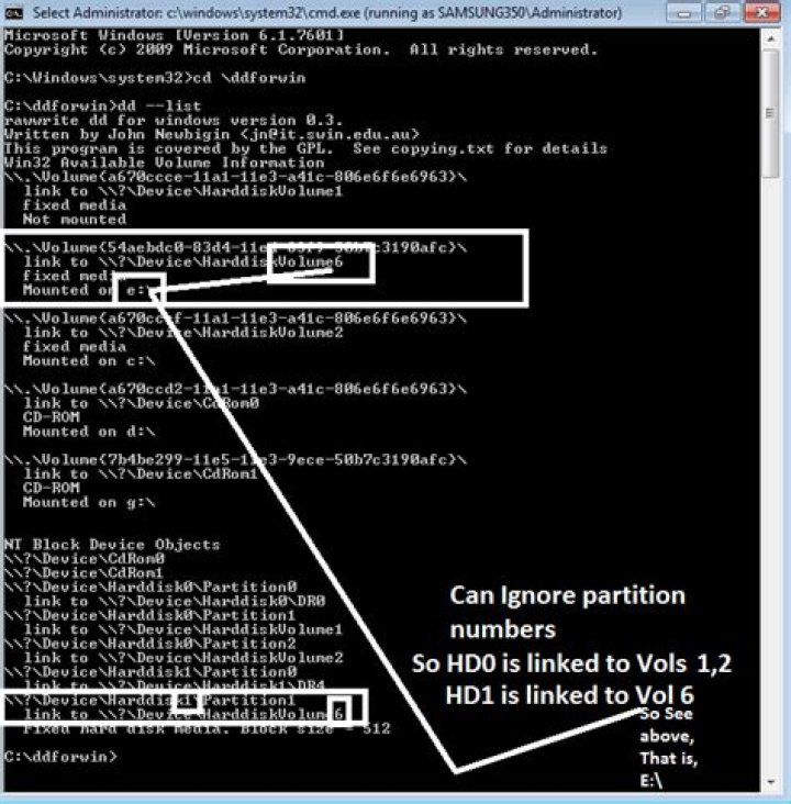 Which drive is \Device\Harddisk1\DR1?