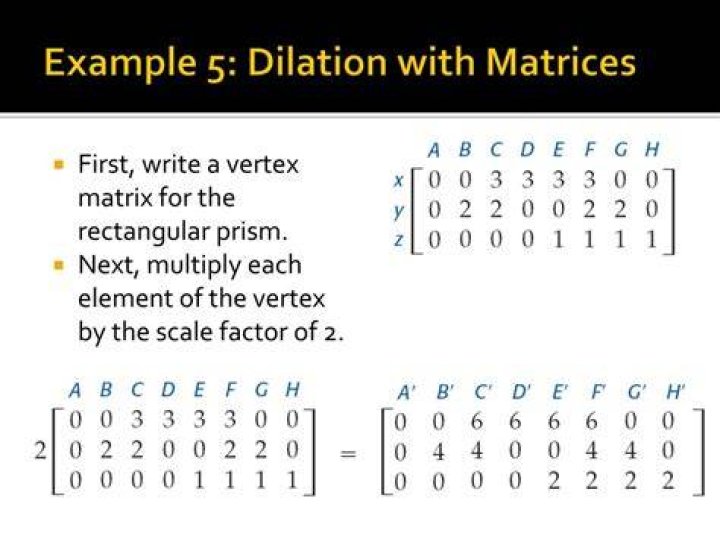 Which matrices perform dilation?