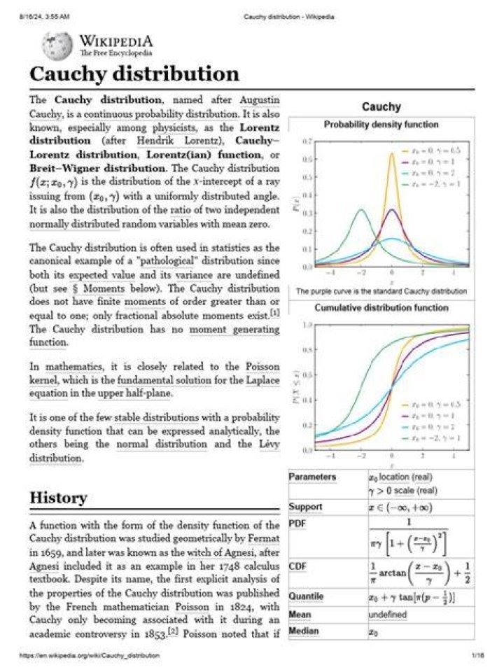 Why Cauchy Distribution isn't Exponental Family?