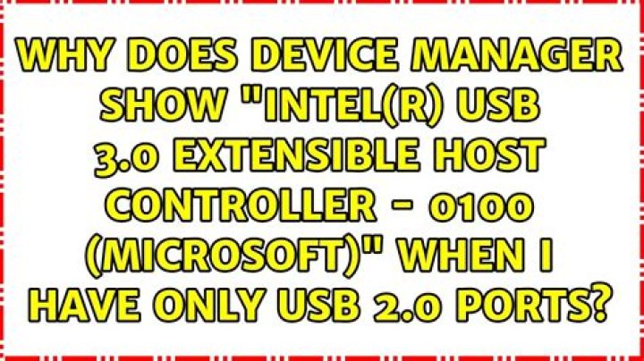 Why does Device Manager show 