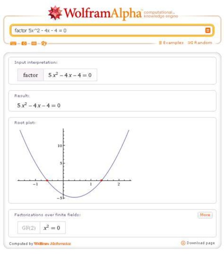 Why doesn't WolframAlpha factor my equation?