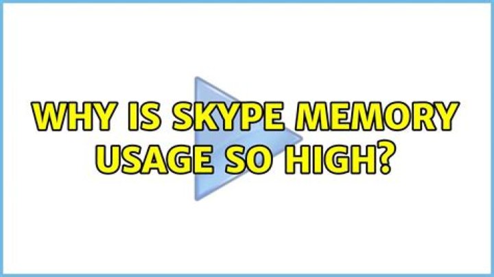 Why is Skype memory usage so high?