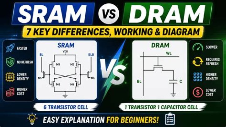 Why is SRAM faster than DRAM?