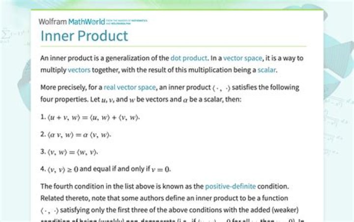 Why is the definition of inner product the way it is?