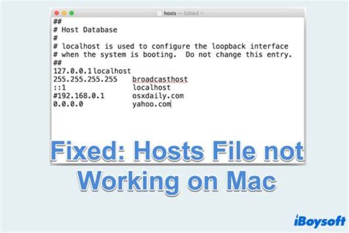 Why is the /etc/hosts file not working?