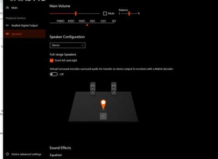 Windows 10 (64 bit) - Realtek is setting wrong ohms for headphones