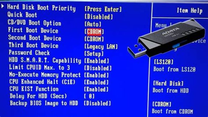 Windows 10 bios how to enable booting from USB device?