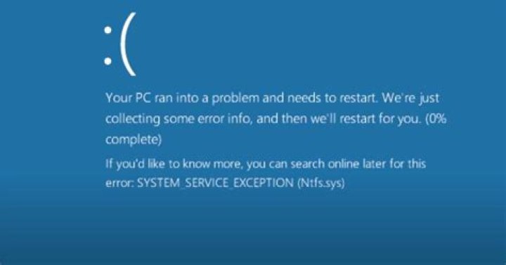 Windows 10 Blue Screen Error (SYSTEM SERVICE EXCEPTION)