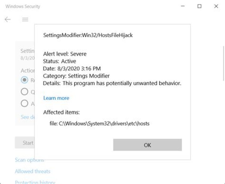 Windows 10 hosts file entries get blocked automatically by # sign after some times