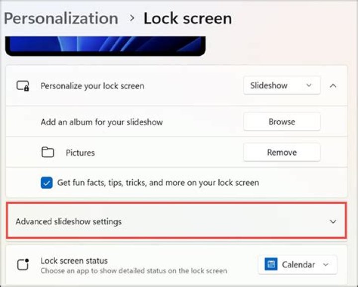 Windows 10 lock screen slideshow not working
