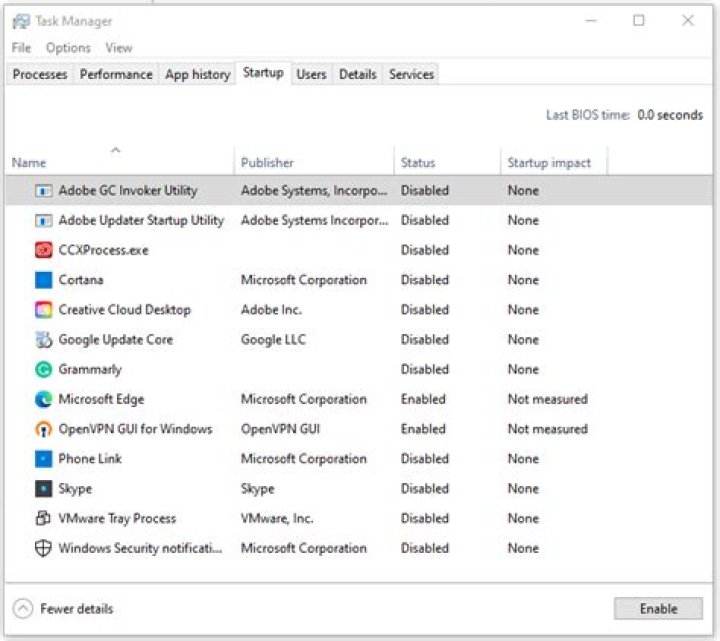Windows 10 - no Startup folder in Task Manager [duplicate]