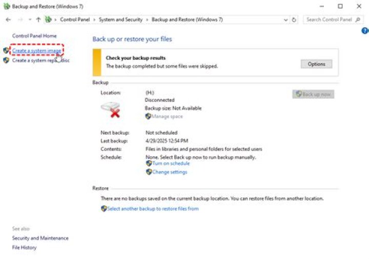 Windows 7 Backup & Restore
