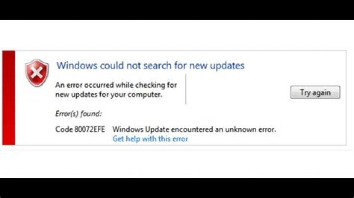 Windows 8 update error code 80072EFE? What's the solution?