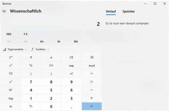 Windows calculator: Where is the e^x (= Euler's number to the power of x) button?