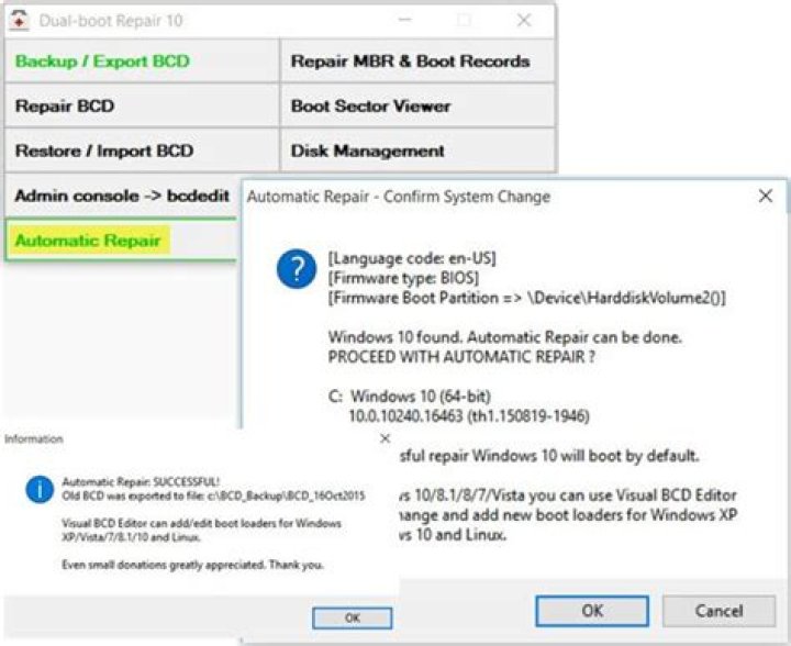 Windows installation not identified. ?? Boot Configuration data file BCD error code 