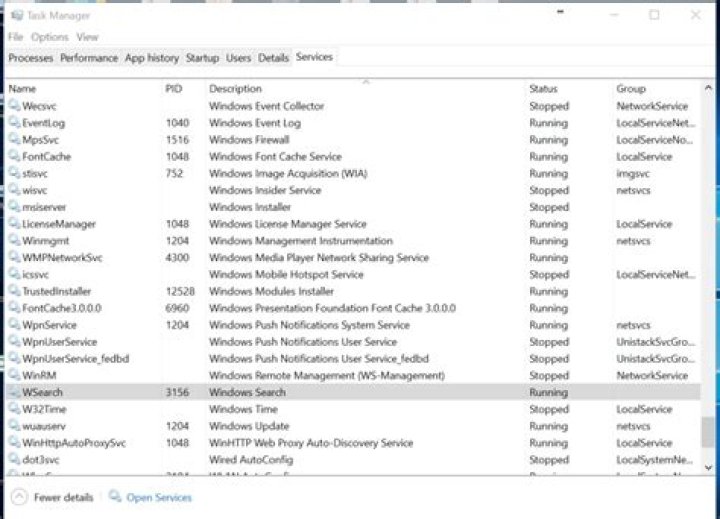 Windows Search using cortana closes 2 seconds after typing a single character and no result are displayed