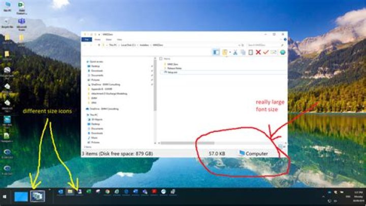 Windows status bar font and quick launch icon size wrong