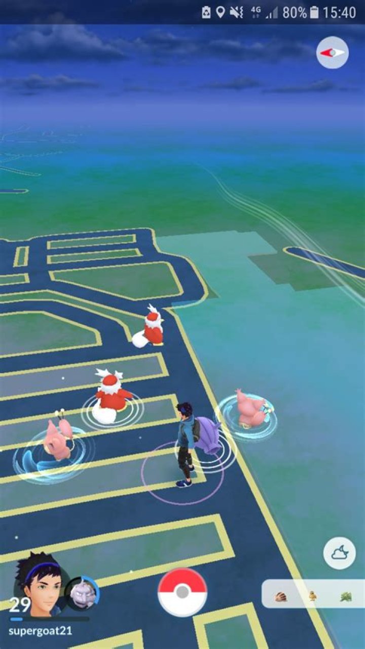 Windy weather in Pokemon Go