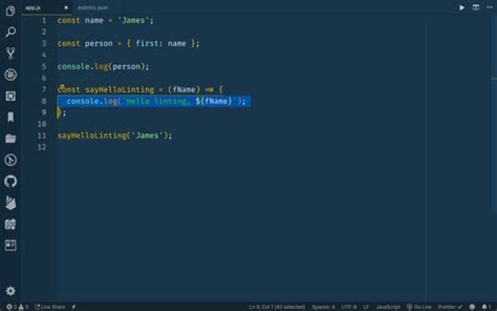 With ESLint 'rules' set, VS Code shows warnings and errors With ESLint 'rules' set, VS Code shows a warnings and errors