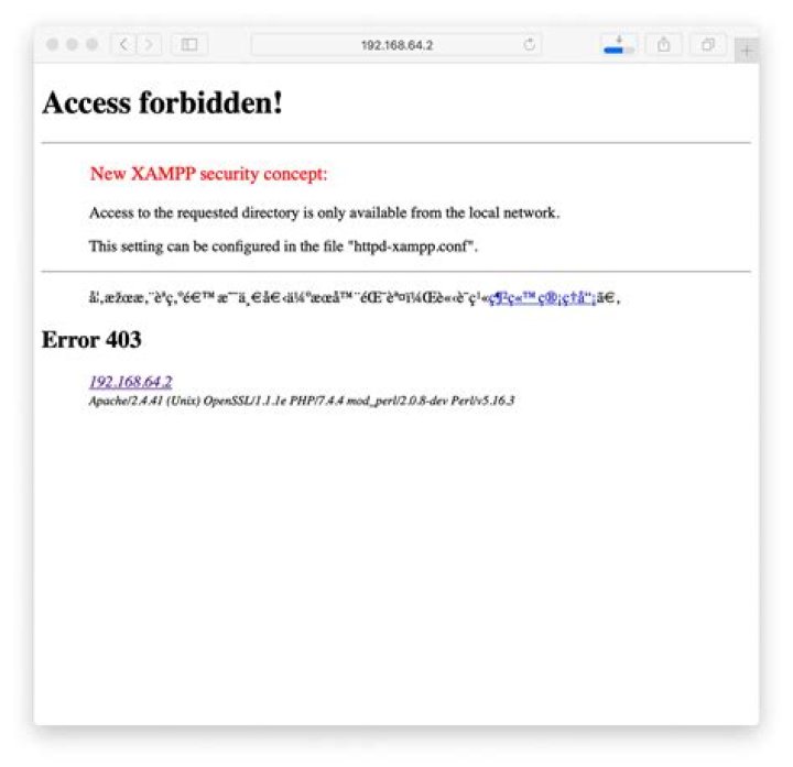 XAMPP: Access Forbidden!