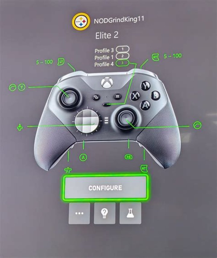 Xbox Accessories app - profile selection - creating new profile
