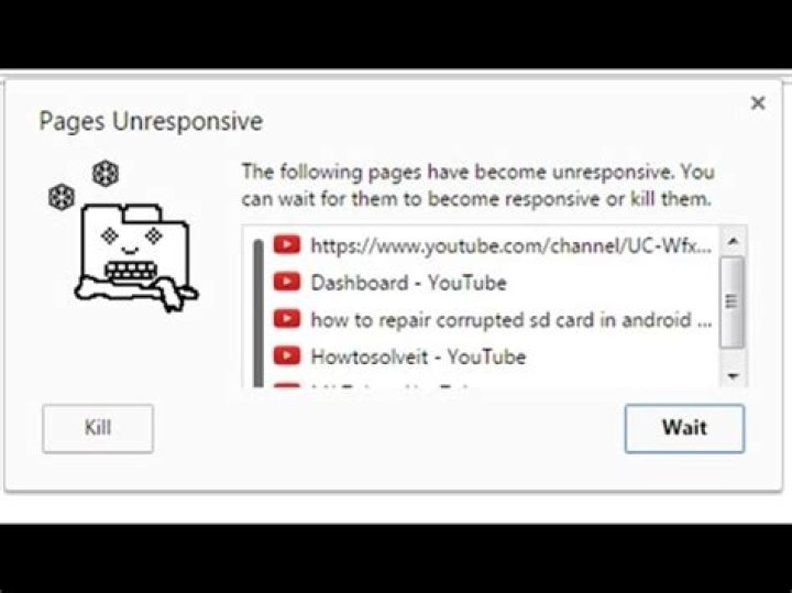 YouTube pages unresponsive on Chrome